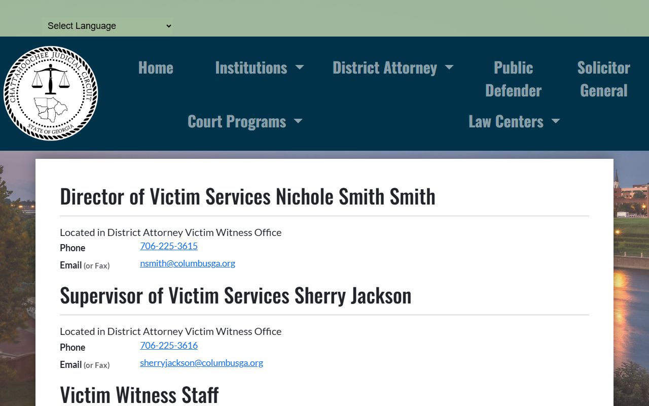 Taylor County arrest records District Attorney victim witness contact page