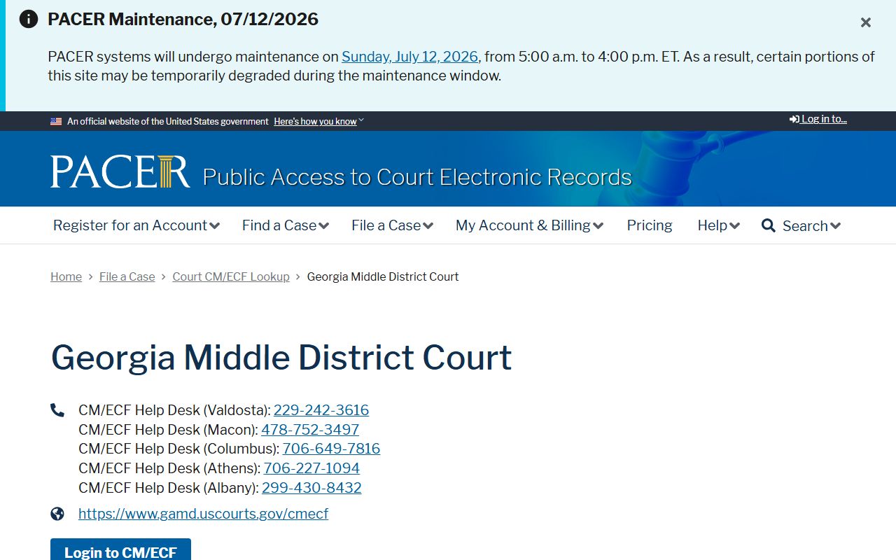 Taylor County court dockets PACER CM ECF lookup for federal cases