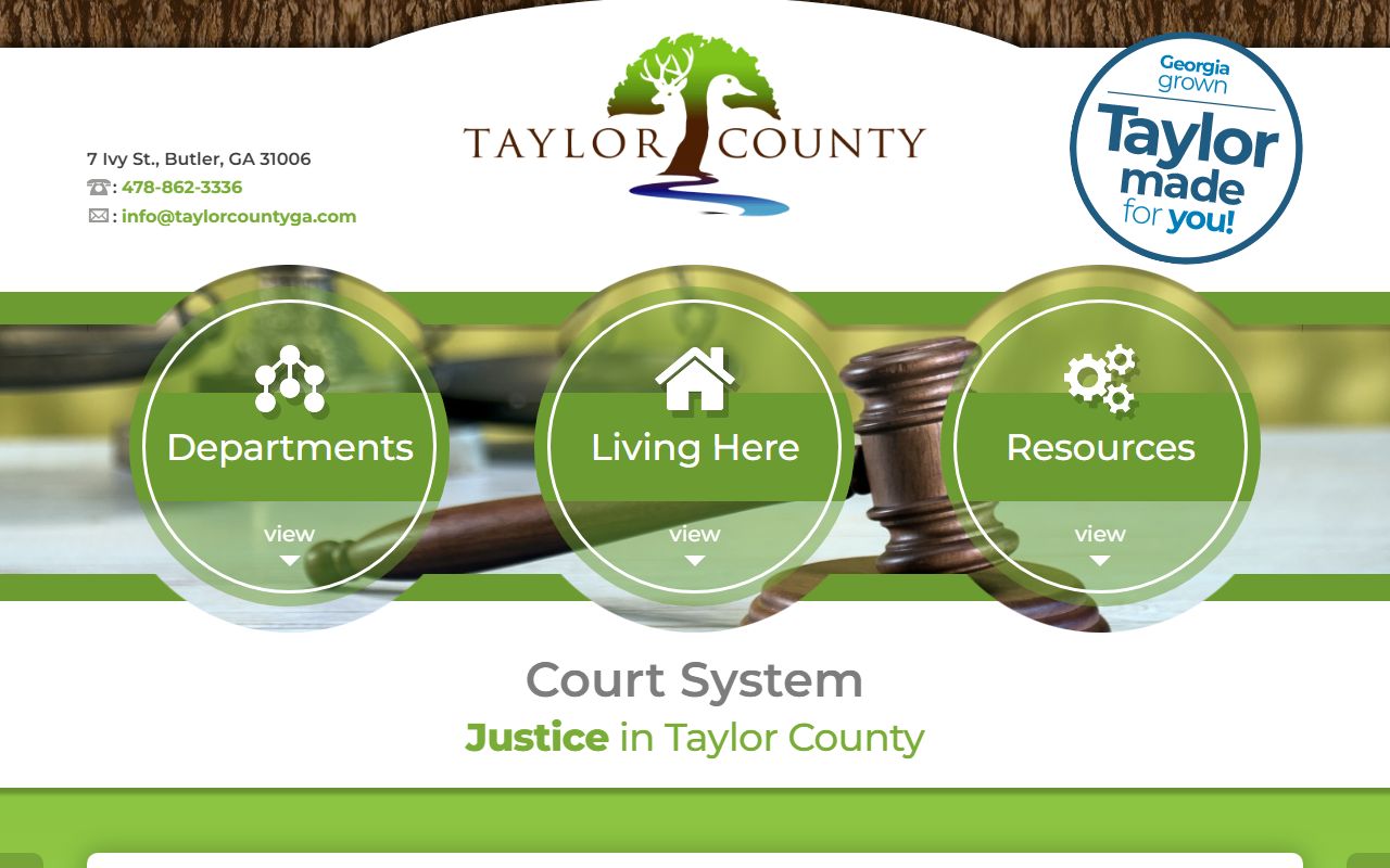 Taylor County court records official court system page