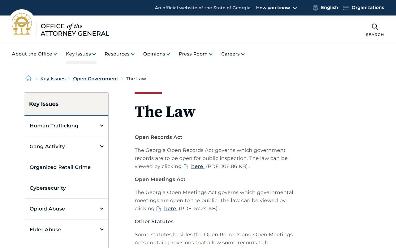 Taylor County court records Georgia Open Records Act guidance