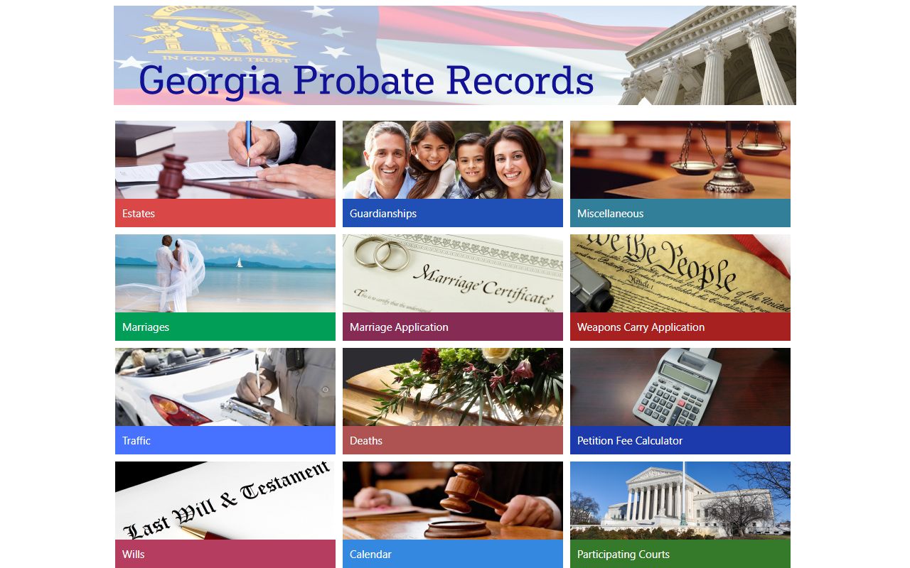 Taylor County probate records Georgia Probate Records portal